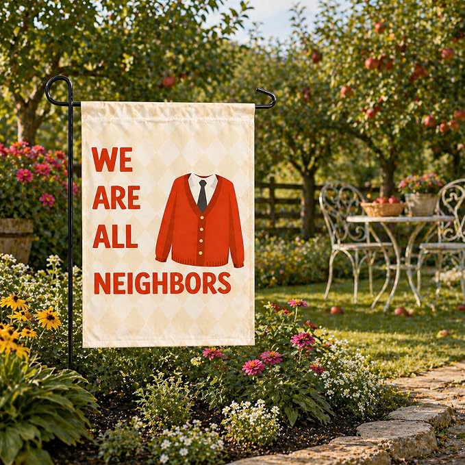 Fall Decor - We Are All Neighbors Garden Flag for for Outdoor Outside | Fall Decorations for Thanksgiving Party Favors Supplies - Inclusivity Diversity Love Thy Neighbor Banner for Garden Porch Patio Lawn Yard