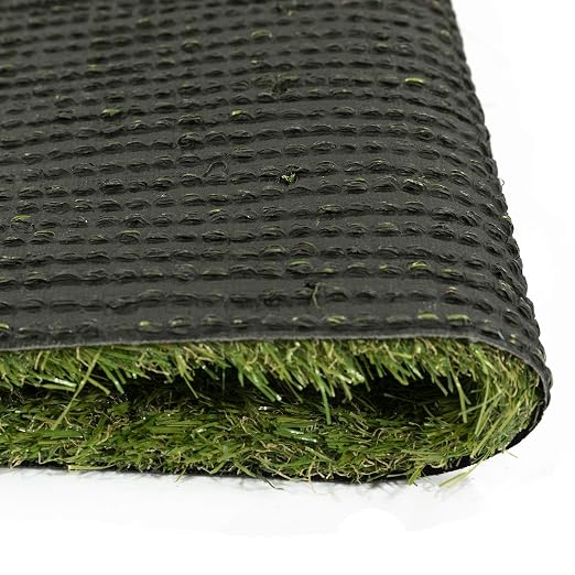 Ottomanson Artificial Grass Puppy Potty Training Pad with Tray, 15" x 30" Reusable Pee Pad for Small Pets and Dogs