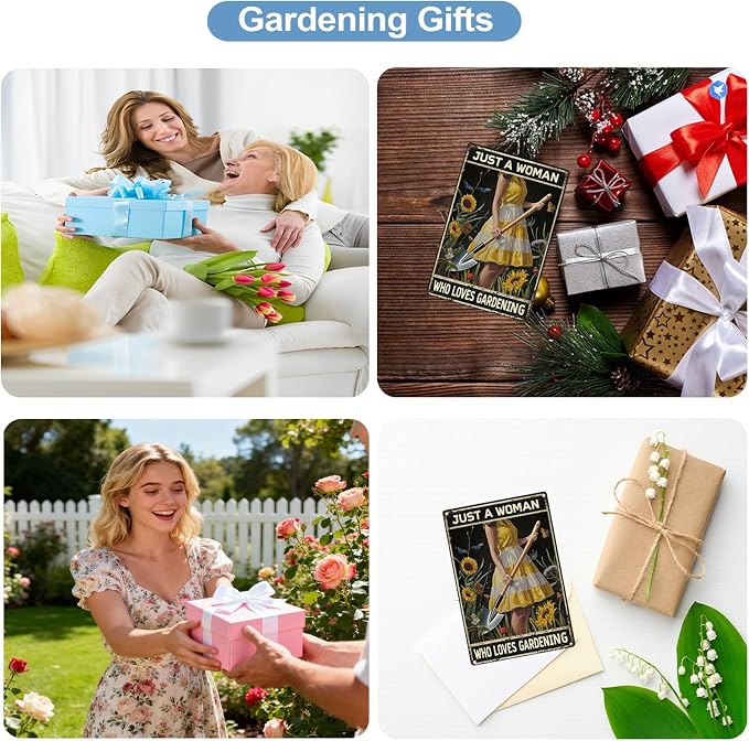 Gardening Gifts for Women,Gardeners,and Plant Lovers,Funny Metal Garden Signs Decor for Outside,Patio,Yard,Backyard,Garden Decorative Outdoor Accessories Essentials Supplies