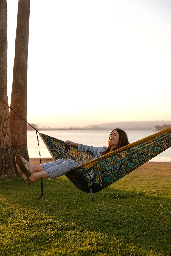 ENO, Eagles Nest Outfitters DoubleNest Lightweight Camping Hammock, 1 to 2 Person, Special Edition Colors, ATC
