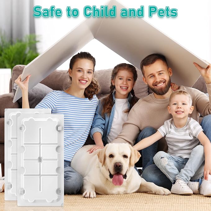 Qualirey 12 Pack Rat Glue Traps 10x5 Inch, Pre-Baited Heavy Duty Mouse Sticky Traps for Mice Snakes Roaches, Large Adhesive Glue Boards with Peanut Scent, No Touch Disposal, Indoor Outdoor (White)