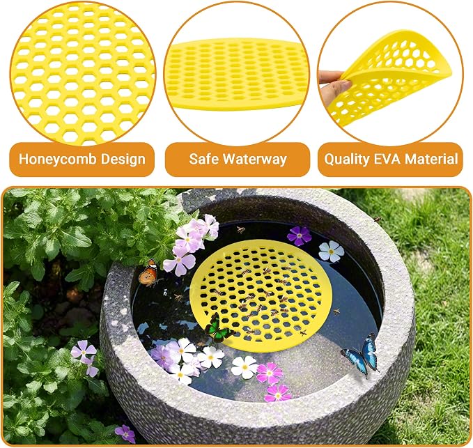 Bifeaw 4 Packs Bee Watering Station for Garden - 7.87 inch Pollinator Watering Station - Butterfly Feeder