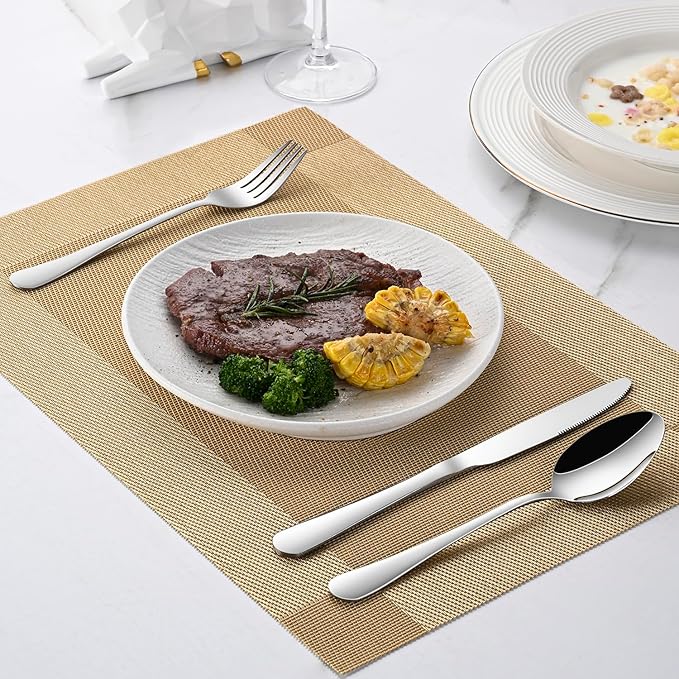 16-Piece 8 Inches Dinner Forks Set,Durable Stainless Steel Table Forks,Dishwasher Safe Silverware Main Fork Service For Home Restaurant,Silverware Fork