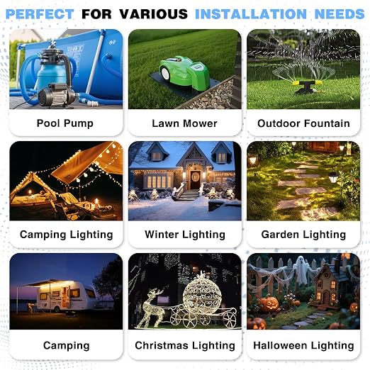 Flemoon Large Outdoor Electrical Box (12.5 x 8.5 x 5 inch), IP54 Waterproof Outdoor Extension Cord Cover Weatherproof, Protect Outlet, Plug, Socket, Timer, Power Strip, Holiday Light Decoration,Gray
