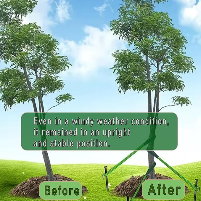 1 Roll 65.6 Feet Tree Tie for Plant Support Garden Strap 1 Inch Width Staking and Guying Material 1,800 Lbs Strength (Bright Green)