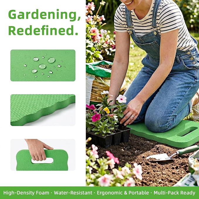 9 Pack 16 Inch Thickened Garden Kneeling Pad, Lightweight and Portable Foam Knee Pads Kneeler Mat for Gardening, Yoga, Prayer and Exercise, 3 Colors