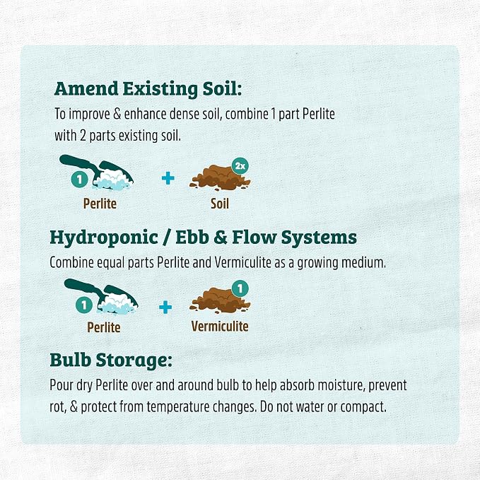 Back to the Roots 100% Organic Perlite | Made in the USA | Premium Nutrition for Indoor and Outdoor Plants