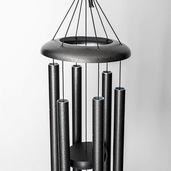 Corinthian Bells by Wind River - 30 inch Silver Vein Wind Chime for Patio, Backyard, Garden, and Outdoor Decor (Aluminum Chime) Made in the USA