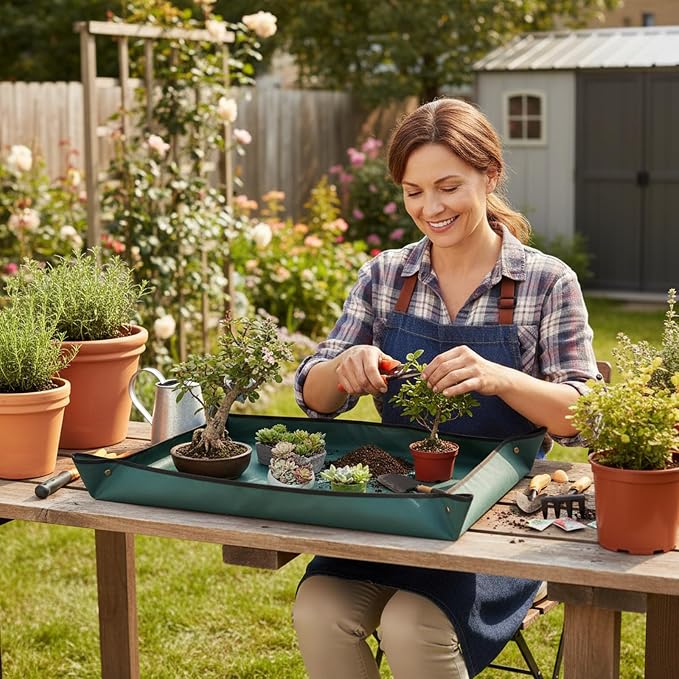 Plant Repotting Mat for Plants, Gardening Hand Tools for Gardeners, Oxford Cloth,29.5 x 29.5in(75x75cm)