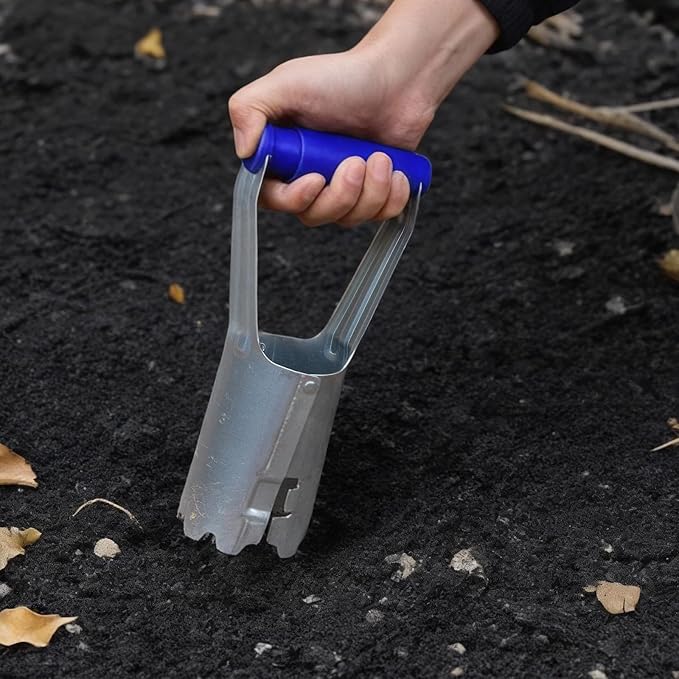 Bulb Planter Tool, Bulb Planter with Depth Markers and Bend Free for Planting Bulbs and Digging, Designed Automatic Soil Releasing Seed for Tulips, Dahlias, Daffodils