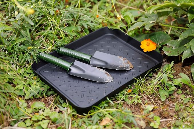 Plastic Boot Tray for Entryway,Boot Mat,Shoe Tray,Shoe Mat for Indoor and Outdoor Use (3pcs Small Size Black (Hard Plastic), 13.3X10.6 inch)