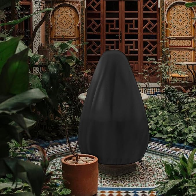 Fountain Cover,Snowproof Outdoor Garden Bird Bath Cover with Drawstring 420D Oxford Protective Waterproof Winter Fountain Covers 36 x 42Inch