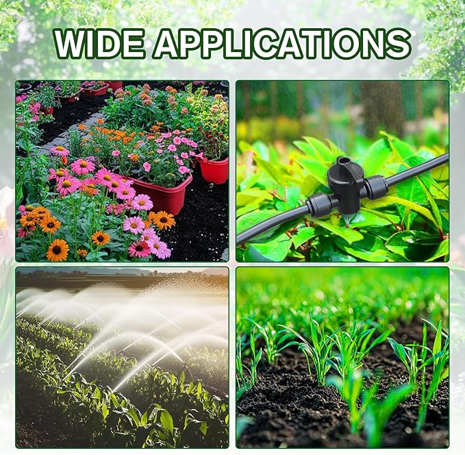Kalolary 10 Pack Quick Connect Drip Irrigation Valves, 1/4" Drip Irrigation Shut Off Valve Barbed Switch Valves Drip Line Parts for 1/4 Inch Drip Irrigation Tubing Garden Lawn Irrigation System