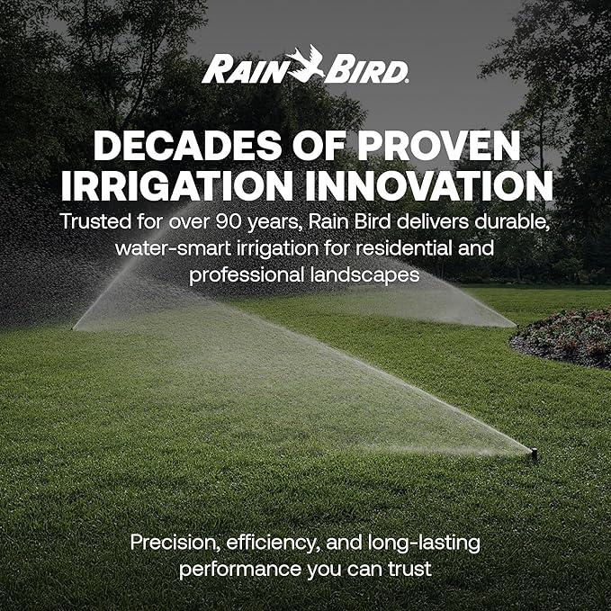 Rain Bird 1804VAN 1800 Series Professional 4 Inch Pop Up Sprinkler Head, 4 Pack - Lawn Sprinkler with Adjustable 0-360 Degree Arc Nozzle Pattern, Up to 15 Ft Spray Distance, 1/2 in NPT Threaded Inlet