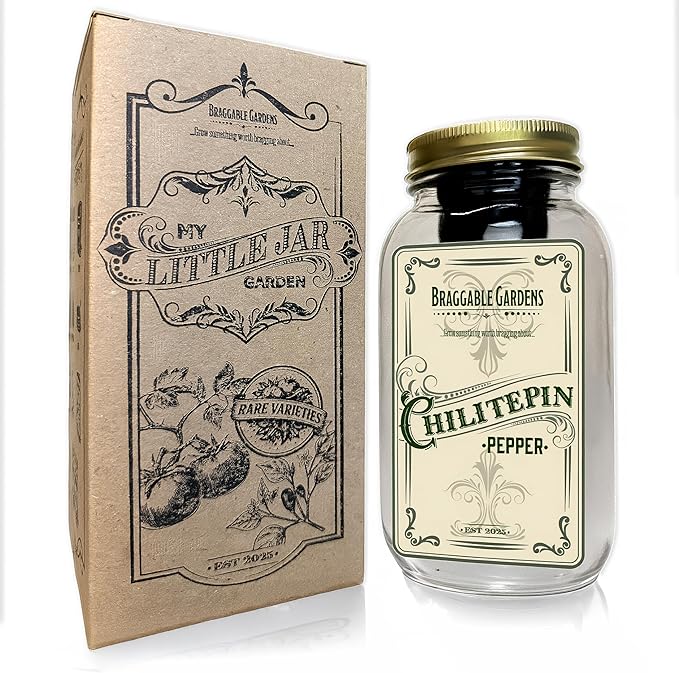 Chiltepin Pepper Indoor Garden Kit β Mason Jar Hydroponic Pepper Grow Kit β Windowsill Countertop Wild Chili Pepper Plant β Grow Peppers Indoors