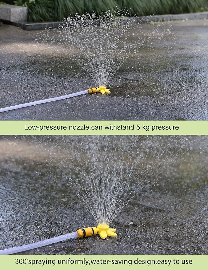 Garden Sprinklers for Small Areas Spot Sprinkler Flower Design Circular Metal Sprinkler Plant Watering Sprinkler Head with Gentle Water Flow for Kids and Lawn