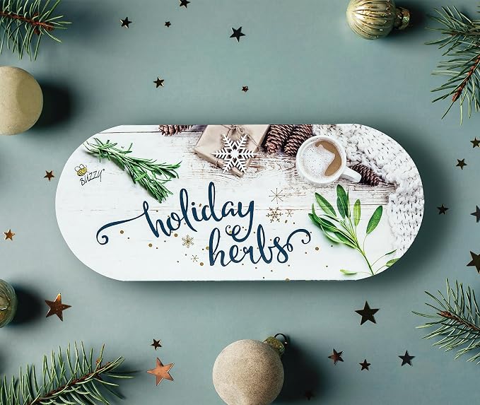 Buzzy Seeds Rosemary & Sage Herb Grow Kit - Metal Windowsill Planter - Complete Indoor/Outdoor Gardening Kit with Seeds, Coconut Husk Growing Medium & Genuine Pots - 100% Grow Guarantee