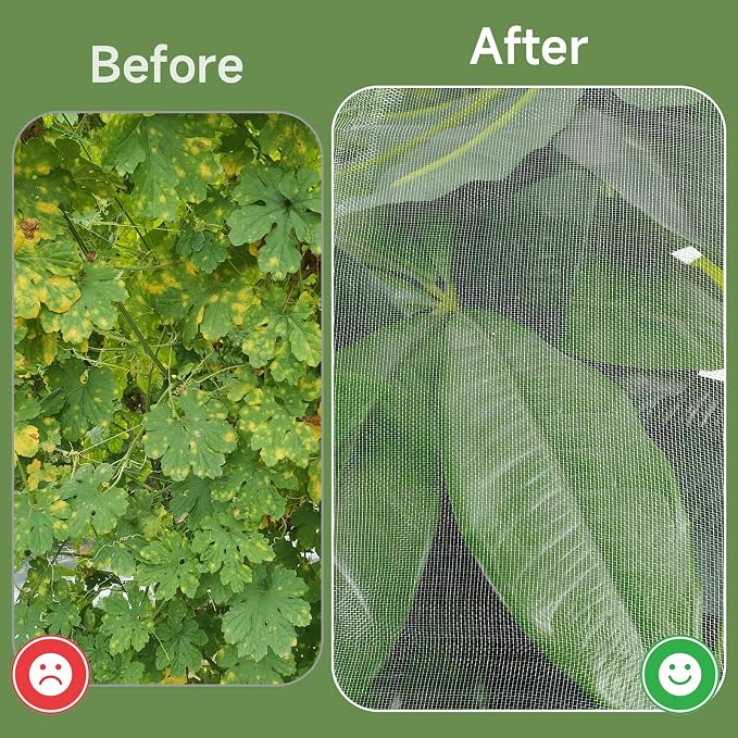 Bird Netting for Blueberry Bushes, 3 Pack 3.2 X 2.6 Ft Cicada Netting for Fruit Trees, Blueberry Bush Netting Cover, Protective Garden Plant Covers for Tomatoes, Flowers, Vegetables