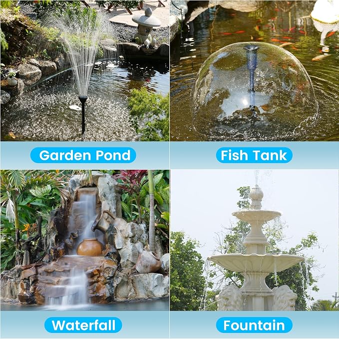 POPOSOAP Pond Filter Built-in 12W U-V Clarifier, 1200GPH Pond Filters for Outdoor Ponds, 4-Stage Biological Filtration for Koi Ponds, Outdoor Water Gardens up to 2000 Gallons P2390