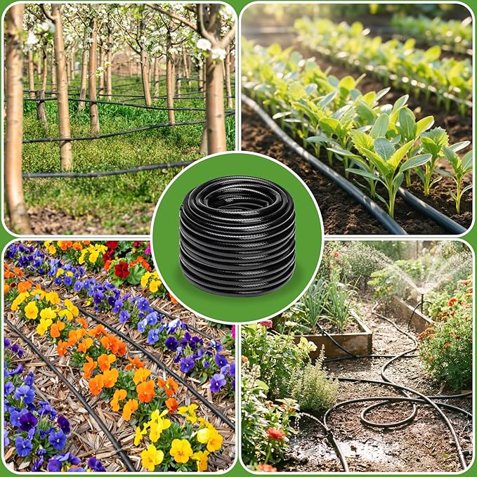 1/2 Inch Drip Irrigation Tubing-98.4Ft/30M Main Tubing Hose for Garden Irrigation System Kit, Plant Watering Irrigation Line Tubing