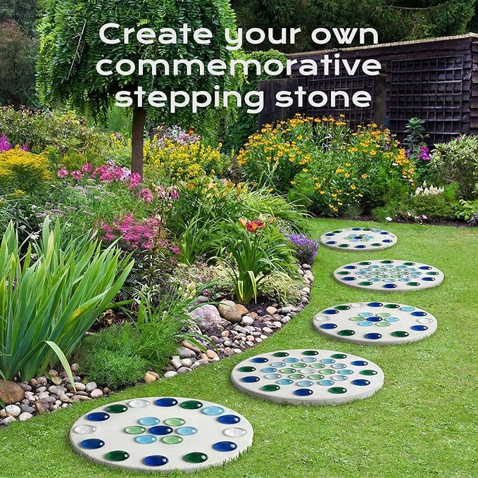 5 Size Stepping Stone Molds Set, Reusable DIY Clear Plastic Molds Kits, Molds for Concrete Stepping Stones, Multiple Sizes for Craft Projects