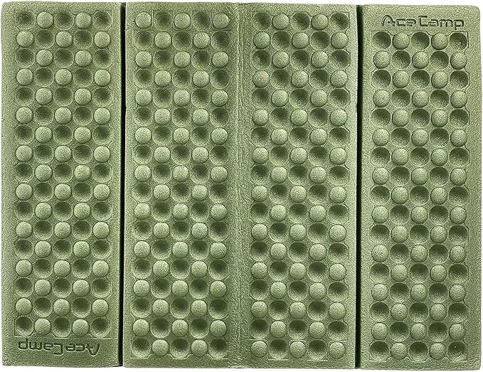 AceCamp 3940 Portable Lightweight Mini Waterproof Folding Mat, Foam Sitting Pad for Outdoor Activities, Foldable Kneeling and Seat Cushion for Comfort, Red
