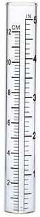 BRAVECOW 2pcs 5" Capacity Rain Gauge Glass Replacement Tube for Yard Garden Outdoor Home Tube Flat Bottomed