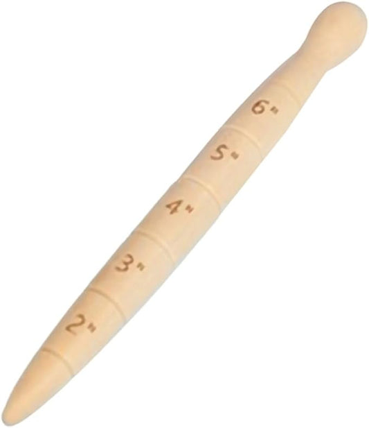 Wooden Seed Dibber with Measurement Handheld Save Time Ergonomic Handle Quick Efficient Seed Planter Tool Tapered Gauge Wood Dibber