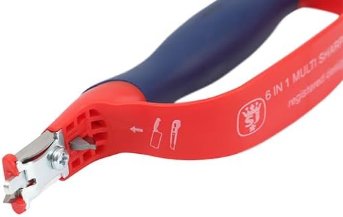 Spear & Jackson 4056BS Blade Sharpener, 6 in 1, Red & Blue