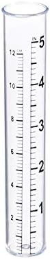 Evergreen Garden Plastic Replacement Rain Gauge Tubes Maximum 5 Inches Measurement Set of 2