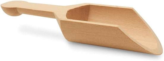 Small Wooden 1 Tablespoon Scoops for Food Canisters & Jars, Table Spoons Measuring Spoon, Wood Manuka Honey Bath Salts, & Coffee Scoop, Mini Candy Scoops for Candy Buffet, Pack of 50 by Woodpeckers