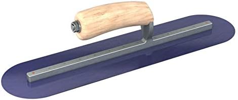 Bon 66-154 Steel City Finish Trowel - Round - Blue Steel - 18 X 4 - Wood