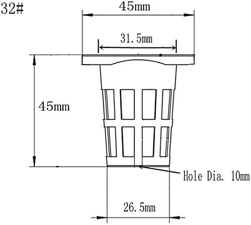 100PCS 1.75" Mesh Net Cup Pots Basket Hydroponics System Supplies Aquaponics Seed Growing Media Black