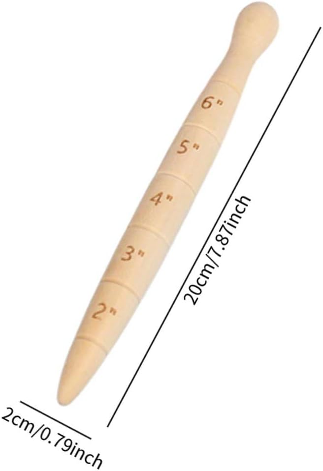 Wooden Seed Dibber with Measurement Handheld Save Time Ergonomic Handle Quick Efficient Seed Planter Tool Tapered Gauge Wood Dibber