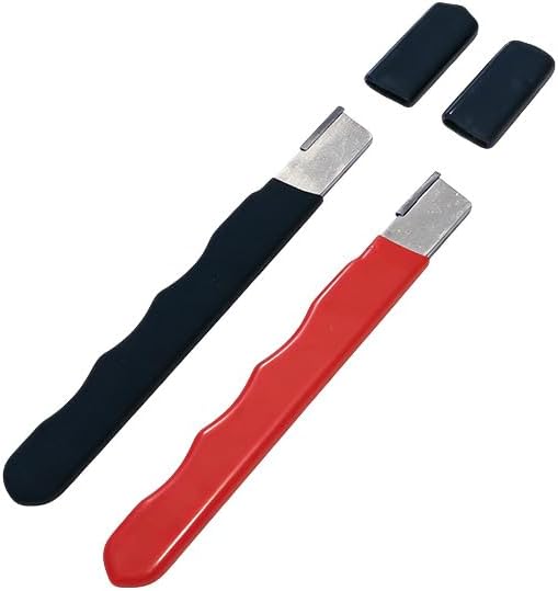 2 Pack Pocket Sized Garden Tool Blade Sharpener, pocket knife sharpener for Pruners, Shears, Knives, Hedge Clippers & Axes, Quick Edge Restoration for Gardening, Camping & Outdoor Use (Red + Black)