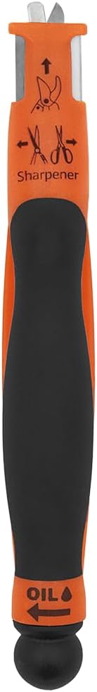 Zenport KS06 6-in-1 Multi-Sharpener for Pruners, Scissors, and Knives, Orange/Black - 3 Pack