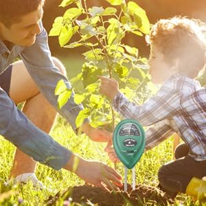 Soil Tester, Soil Moisture/PH/Light Meter Plant Soil Test Kit Indoor Outdoor Use, No Battery Needed Easy to Read Hygrometer Moisture Sensor Water Meter for Potted Plants Trees Lawn Farm Garden