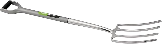 Draper 83753 Extra Long Stainless Steel Garden Fork with Soft Grip