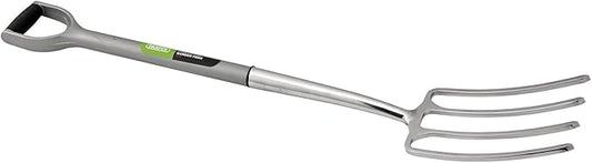 Draper 83753 Extra Long Stainless Steel Garden Fork with Soft Grip