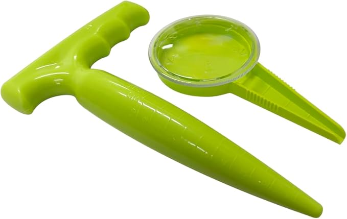 Garden Hand Planter Seeder Tool Sets，Adjustable Hand Hold Sowing Seeds Dispenser with Plant Labels Widger Hole Puncher for Planting,Transplanting Seedling