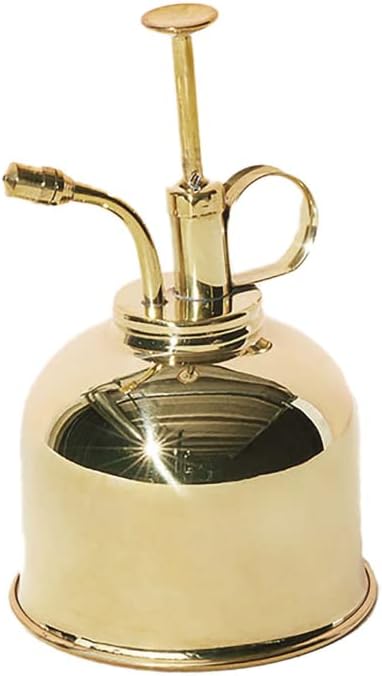 Modern Sprout Plant Mister, 8 oz Indoor Watering Can, Aesthetic Plant Sprayer & Water Mister Spray Bottle, Garden Watering Can for Seed Starting, Vintage-Inspired Gift for Father's Day - Brass