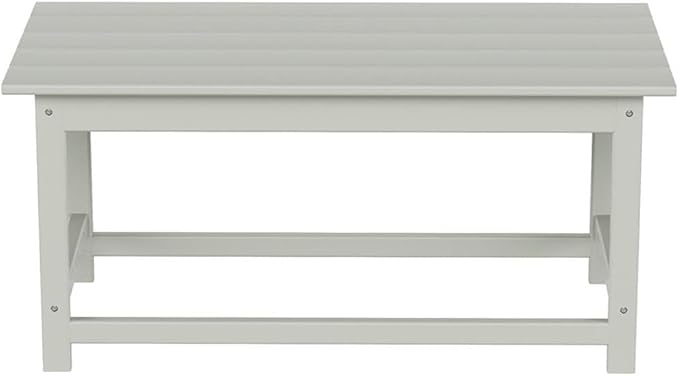 Costaelm Adirondack Conversation Table, HDPE Outdoor Drink Weather Resistant, Outdoor Patio Porch Accent Balcony Table for Pool, Seaside, Backyard, Sand