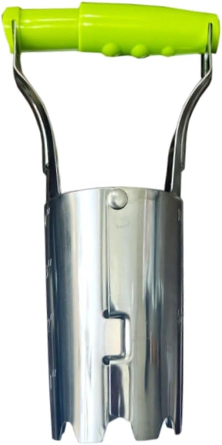 Bulb Planter - Light Green PP Handle, 430 Stainless Steel, Bulb Planter Tool, Length 230mm(9.2"), Easy Drilling/Transplanting/Planting