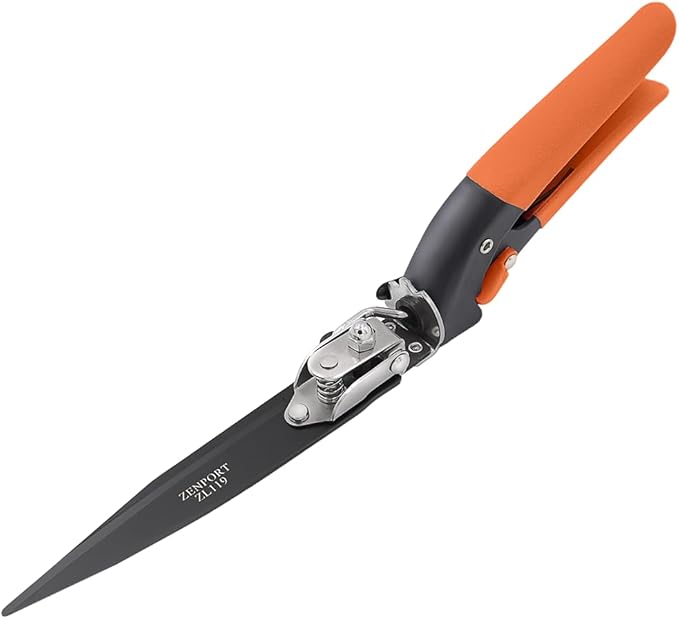 Zenport Grass Shears ZL119 Landscape Grass Shears, Adjustable, Heavy Duty, Twin 4.5-Inch Carbon Steel Blades