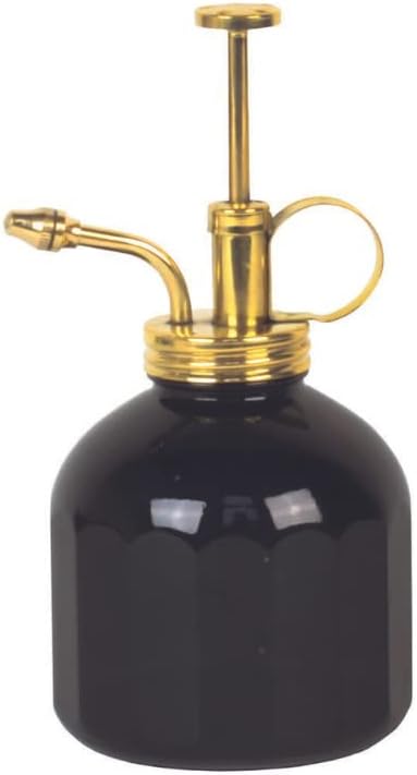 Modern Sprout Plant Mister, 8 oz Indoor Watering Can, Aesthetic Plant Sprayer & Water Mister Spray Bottle, Garden Watering Can for Seed Starting, Vintage-Inspired Gift for Father's Day - Black