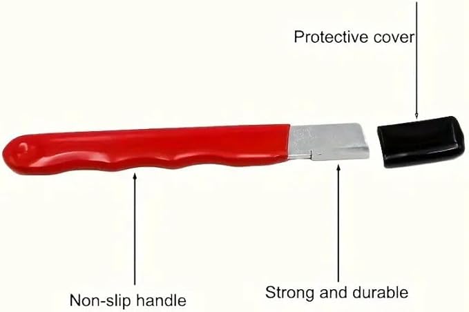 4Pcs Professional Kitchen Knife Scissors Sharpener Tungsten Diamond Ceramic Sharpening Stone for All Blades Including Garden Shears Black Red