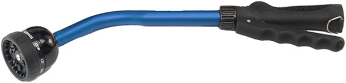 Dramm Kaleidoscope Rain Wand – 16” Touch-N-Flow with Trigger Shut-Off Valve & Lock, Gentle Shower Watering Wand for Plants, Hanging Baskets & Garden Beds – Blue