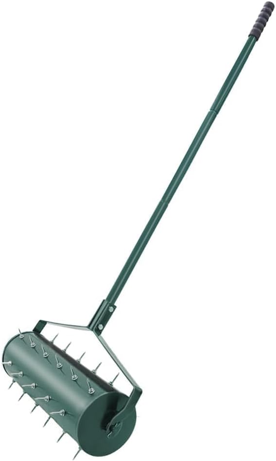 THUNDERBAY 18-Inch Heavy-Duty Rotary Spike Lawn Aerator for Garden & Yard, Manual Push Spike Aerator