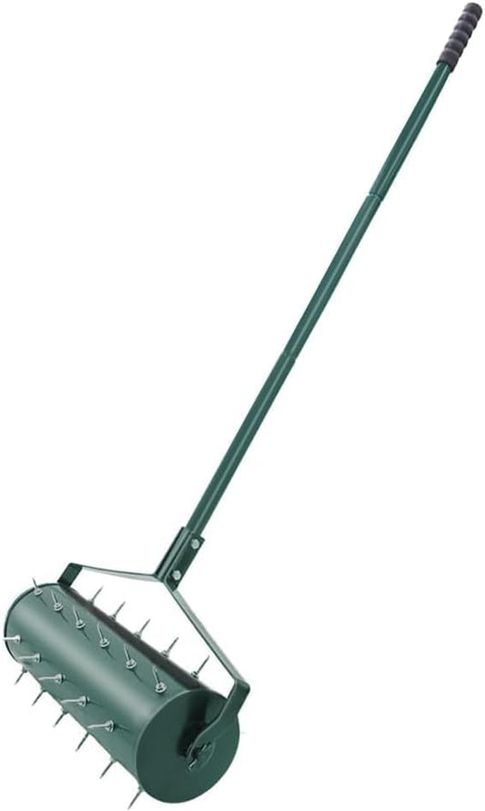 THUNDERBAY 18-Inch Heavy-Duty Rotary Spike Lawn Aerator for Garden & Yard, Manual Push Spike Aerator