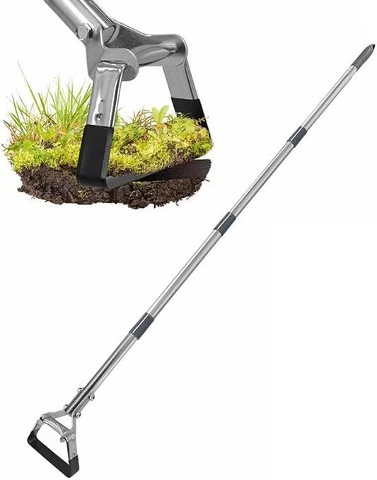 Hoe Garden Tool, Scuffle Garden Hoe with Long Handle, Adjustable Hula Hoe for Easy Weeding (45 Inch)